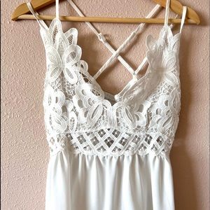 SHEIN I'm white floral top